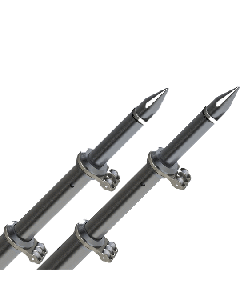 TACO 18' Deluxe Outrigger Poles w/Rollers - Silver/Black OT-0318HD-BKA