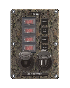 BLUE SEA 4324 CIRCUIT BREAKER SWITCH PANEL 4 POSITION CAMO 4324