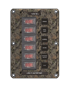 BLUE SEA 4325 CIRCUIT BREAKER SWITCH PANEL 6 POSITION CAMO 4325