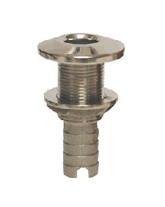 GROCO 1 1/8" STAINLESS STEEL HOSE BARB THRU-HULL FITTING