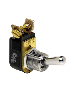 Cole Hersee Light Duty Toggle Switch SPST Off-On 2 Screw - Nickel Plated Brass 5558-BP