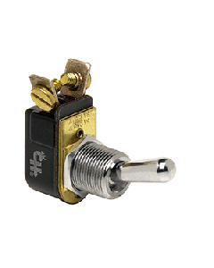 Cole Hersee Light Duty Toggle Switch SPST Off-On 2 Screw - Chrome Plated Brass M-484-BP