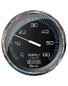 Faria Chesapeake Black 5" Tachometer w/D 33763