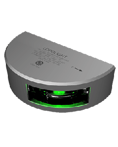 Lopolight Starboard SideLight - Vertical Mount - Aluminum Housing - 1nm/112.5&deg; Green w/2.5m Cable 101-001