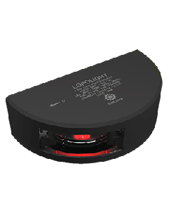 Lopolight Port SideLight - Vertical Mount - Black Housing - 1nm/112.5&deg; Red w/2.5m Cable 101-002-B