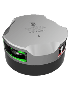 Lopolight Tri-Color Navigation Light - 1nm/112.5&deg; + 112.5&deg; - Silver Housing - Single - Horizontal Mount 101-005