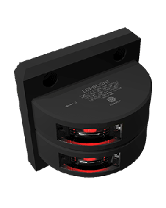 Lopolight Double Starboard SideLight - Vertical Mount - Black Housing - 2nm - Red 301-002ST-B