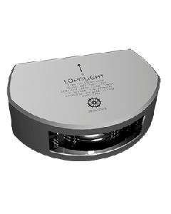 Lopolight 135&deg; Stern Light - 2nm - Silver Housing - Single - Vertical Mount 301-006