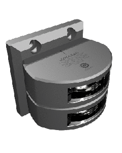 Lopolight Double Stern Light - 2nm - Silver Housing - Vertical Mount 301-006ST