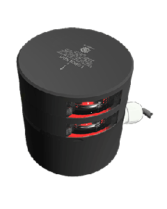 Lopolight Double Red Port Sidelight - 2nm - Black Housing - Horizontal Mount 301-009ST-B