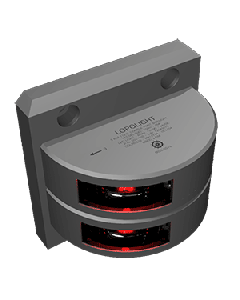 Lopolight Double Starboard SideLight - Vertical Mount - Silver Housing - 3nm - Red 301-102ST