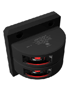 Lopolight Double Starboard SideLight - Vertical Mount - Black Housing - 3nm - Red 301-102ST-B