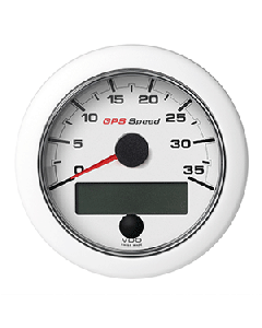 VDO 3-3/8" (85mm) OceanLink GPS Speedometer 0-35 - White Dial & Bezel A2C1352080001