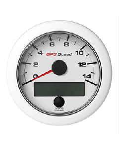 VDO 3-3/8" (85mm) OceanLink GPS Speedometer 0-14 - White Dial & Bezel A2C1352010001