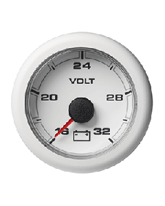 VDO 2-1/16" (52MM) OceanLink Battery Voltage 16 &ndash; 32V White Dial & Bezel A2C1066130001