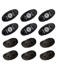 RIGID Industries A-Series Rock Light Kit - 6 Blue Lights - Black 400283