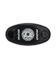 RIGID Industries A-Series Black High Power LED Light Single - Red 480103