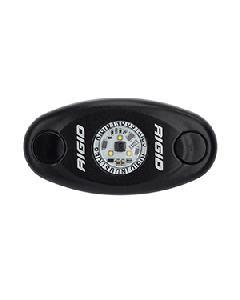 RIGID Industries A-Series Black High Power LED Light Single - Amber 480333