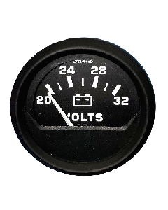 Faria 2" Voltmeter (20-30V) - Euro Black 12860
