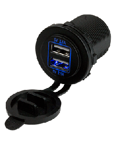 SEA DOG ROUND DUAL USB POWER SOCKET