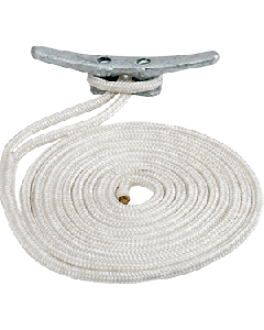 Sea-Dog Double Braided Nylon Dock Line - 5/8" x 35' - White 302116035WH-1