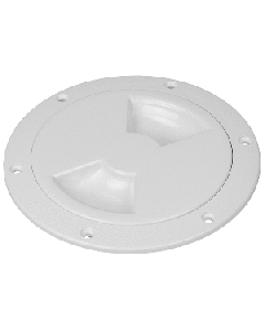 SEA DOG ABS DECK PLATE WHITE SMOOTH 6" QUARTER TURN TO 