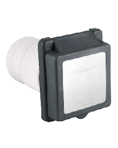 Marinco 50A 125/250V EL Inlet w/Enclosur 6353EL-B.GRAY
