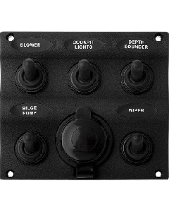 SEA DOG NYLON SWITCH PANEL WATER RESISTENT FIVE TOGGLES
