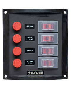 SEA DOG SPLASH GUARD SWITCH PANEL VERTICAL FOUR SWITCH