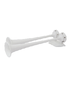 Marinco 12V White Epoxy Coated Dual Trum 10122