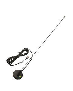 Glomex 21" Magnetic Mount VHF Antenna w/15' RG-58 Coaxial Cable and PL-259 Connector SGWB50MAGBK