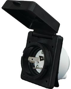 Valterra Power Inlet 50A Black Carded Vlt A1050Inbkvp