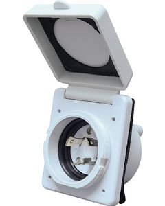 Valterra Power Inlet 50A White Carded Vlt A1050Invp