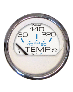 Faria Beede Instruments FARIA CHESAPEAKE WHITE SS 2" CYLINDER HEAD TEMP GAUGE 13806