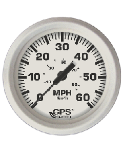 FARIA DRESS WHITE 4" GPS (SPEEDOMETER 60 MPH) STUDDED