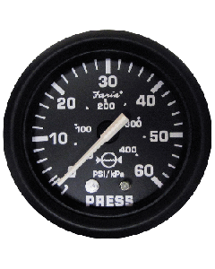 Faria Beede Instruments FARIA EURO BLACK 2" WATER PRESSURE GAUGE (60 PSI) 12875
