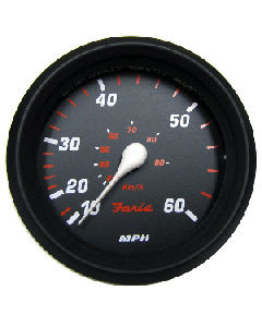 Faria Beede Instruments FARIA PROFESSIONAL RED 4"  SPEEDOMETER (60 MPH) (PITOT) 34611
