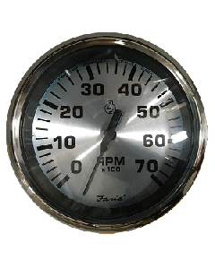 Faria Beede Instruments FARIA SPUN SILVER 4" TACH (7000 RPM) ALL OUTBOARD 36005