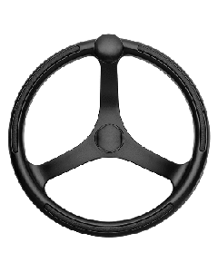 Schmitt and Ongaro Primus Wheel 13.5" Black 3/4" Tapered Shaft w/Knob Finger Grips - Black Powder Coat 742132BFGK