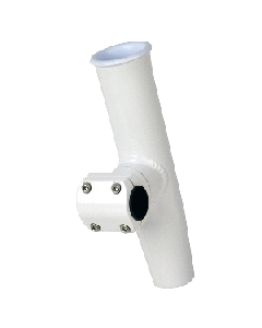 C.E. Smith Adjustable Mid Mount Rod Holder - 7/8" or 1" OD - White Powder Coat Aluminum w/Sleeve & Hex Key 53773