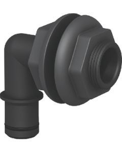 3/4 QL ELBOW DBL NUT THRU BLK