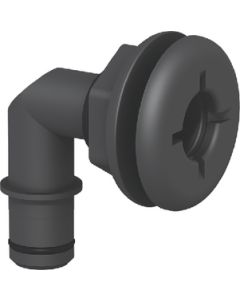 3/4 QL ELBO THRU-HULL BLK