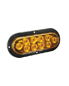 WESBAR LED WATERPROOF 6" OVAL SURFACE FLANGE MOUNT TAILIGHTS 40-767758