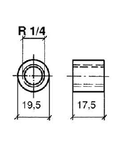 VERATRON PYROMETER SENSOR THREADED BUSHING FOR WELDING N03-320-266