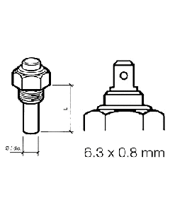 VERATRON ENGINE OIL TEMP SENSOR - SINGLE POLE, COMMON 323-801-004-002N