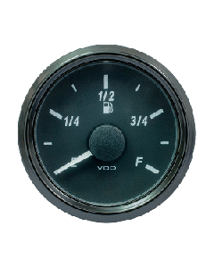VDO SINGLEVIU 52MM (2-1/16") FUEL LEVEL GAUGE - 0-90 OHM A2C3833140030