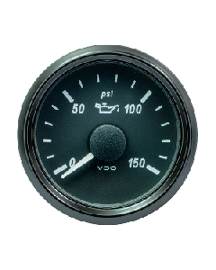 VDO SINGLEVIU 52MM (2-1/16") OIL PRESSURE GAUGE - 150 PSI A2C3833300030