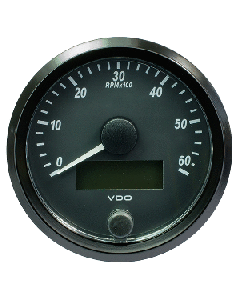 VDO SINGLEVIU 80MM (3-1/8") TACHOMETER - 6000 RPM A2C3833010030