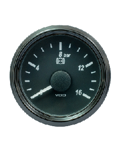 VDO SINGLEVIU 52MM (2-1/16") BRAKE PRESSURE GAUGE - 16 BAR A2C3832710030