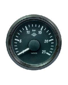 VDO SINGLEVIU 52MM (2-1/16") GEAR OIL PRESS GAUGE - 25 BAR A2C3833460030